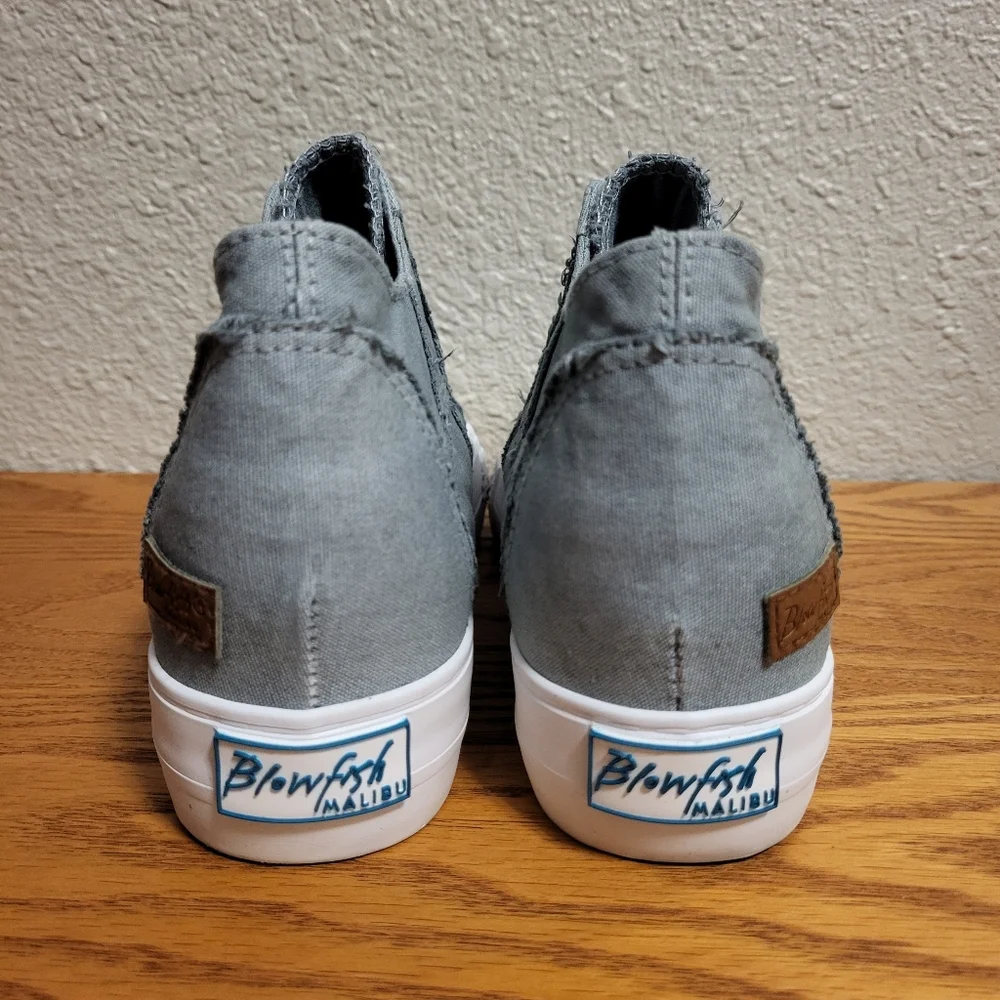 Blowfish Malibu Gray Hidden Wedge Sneaker Size 8 - Picture 7 of 13